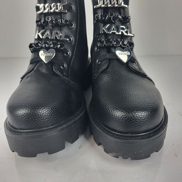 Karl Lagerfeld Paris Everyday Cold Weather Mela Combat Boot 6.5 M - Picture 8 of 11